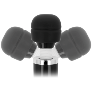 Intense High Tech-Keanu Wand Masajer Negru-Silicon, 7 Trepte - imagine 3