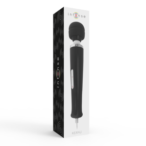 Intense High Tech-Keanu Wand Masajer Negru-Silicon, 7 Trepte - imagine 5