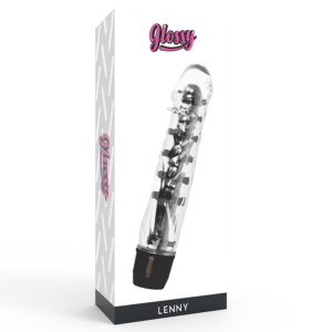 Glossy-Lenny Vibrator Negru-TPE, Waterproof - imagine 3