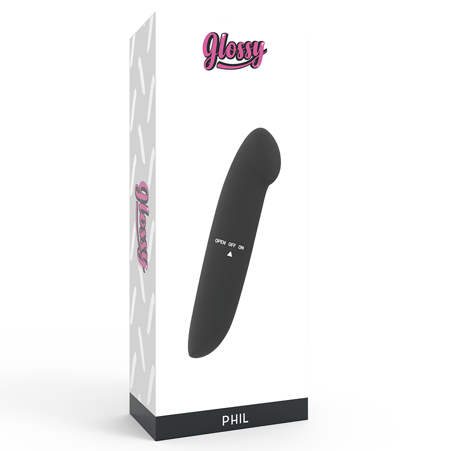 Glossy-Phil Vibrator Negru-ABS, Reincarcabil, Waterproof 3 Glossy-Phil Vibrator Negru-ABS, Reincarcabil, Waterproof · Vibratoare (imaginea 3)