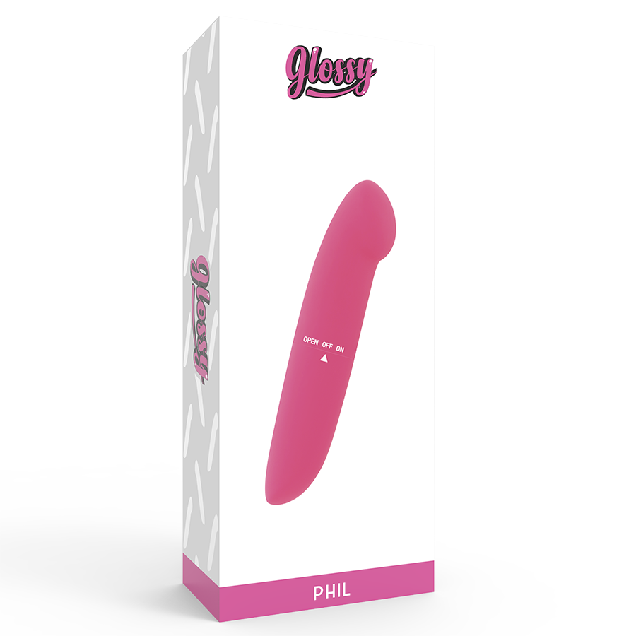 Glossy-Phil Vibrator Roz-ABS, Reincarcabil, Waterproof, Silentios · Vibratoare (imaginea 4)