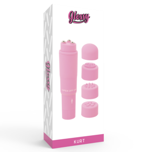 Glossy-Kurt Masajer de Buzunar Roz-ABS, Waterproof · Vibratoare (imaginea 3)