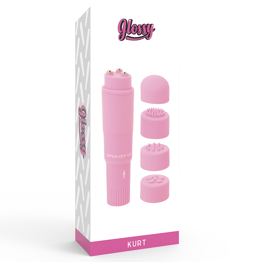 Glossy-Kurt Masajer de Buzunar Roz-ABS, Waterproof · Vibratoare (imaginea 3)