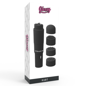 Glossy-Kurt Pocket Massager Negru-ABS, Waterproof 7 Glossy-Kurt Pocket Massager Negru-ABS, Waterproof - imagine 3