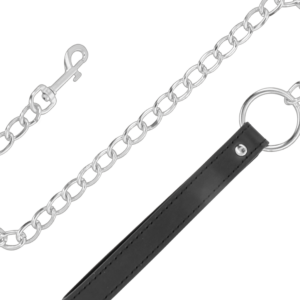 Darkness Bondage-Colier de Postură din Piele Moale cu Lanț 12 Darkness Bondage-Colier de Postură din Piele Moale cu Lanț - imagine 6