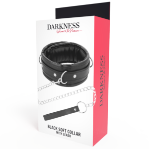 Darkness Bondage-Colier de Postură din Piele Moale cu Lanț 10 Darkness Bondage-Colier de Postură din Piele Moale cu Lanț - imagine 4