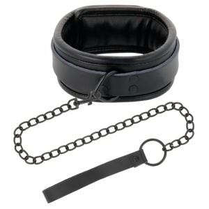 Darkness Bondage-Darkness Guler Postural Negru cu Lanț-PVC - imagine 6