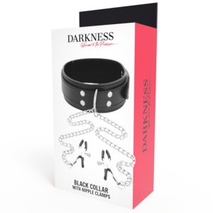 Darkness Bondage-Colier cu Cleme pentru Sfârcuri, Negru-Metal 8 Darkness Bondage-Colier cu Cleme pentru Sfârcuri, Negru-Metal - imagine 3