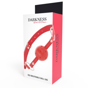 Darkness Bondage-Gag Respirabil Roșu-Piele Ecologica, Waterproof 9 Darkness Bondage-Gag Respirabil Roșu-Piele Ecologica, Waterproof - imagine 4