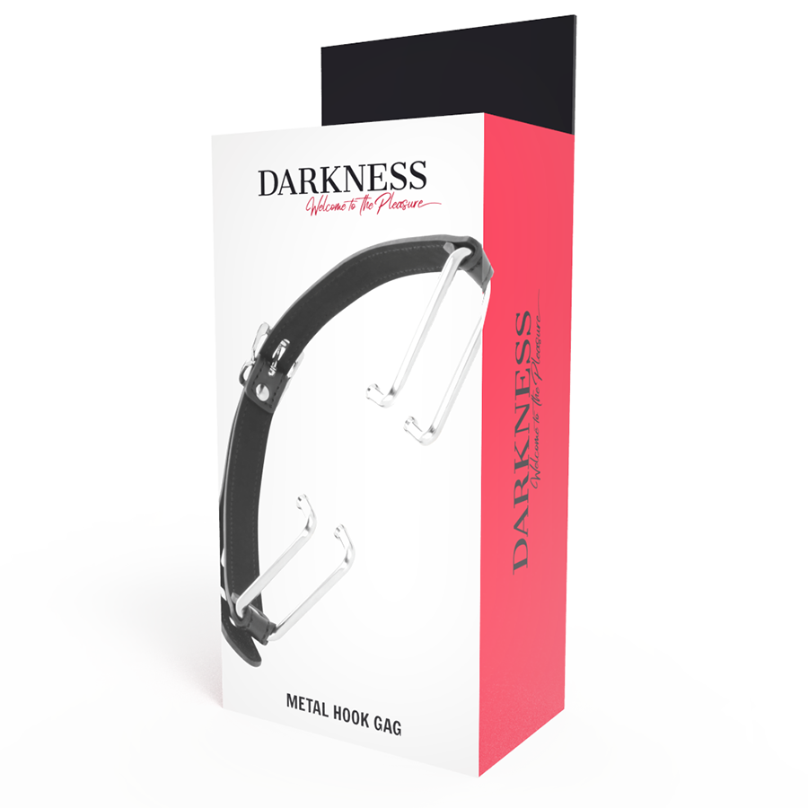 Darkness Bondage-Gag cu Cârlig Negru-Piele Ecologica, Waterproof 4 img 78905 0d2311867230e6acca0011b12fd19c66 1