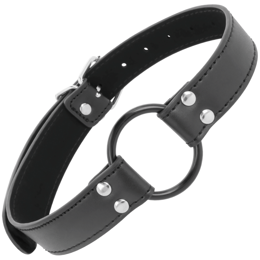 Darkness Bondage-Gag cu Inel Diametru 3.6 cm-Piele Ecologica 2 img 78912 2ecf265b32b948f3466c8846fe7fc61f 1