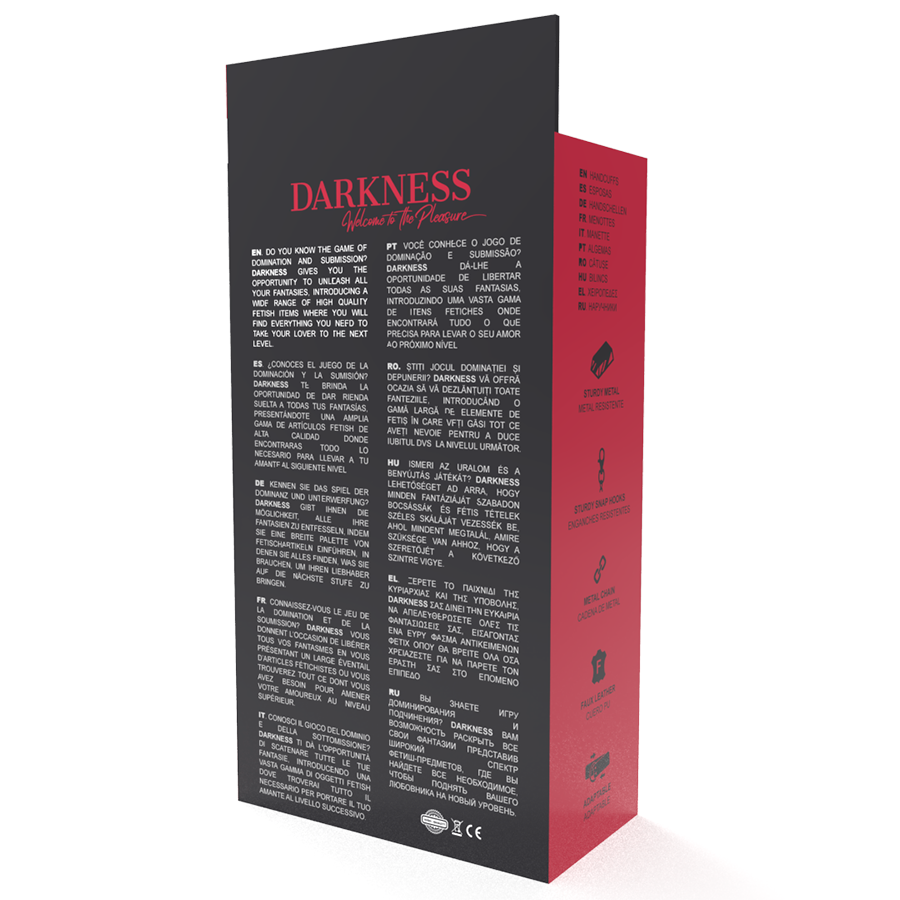 Darkness Bondage-Cătușe Reglabile pentru Glezne Piele Neagră · Bondage & Catuse (imaginea 7)