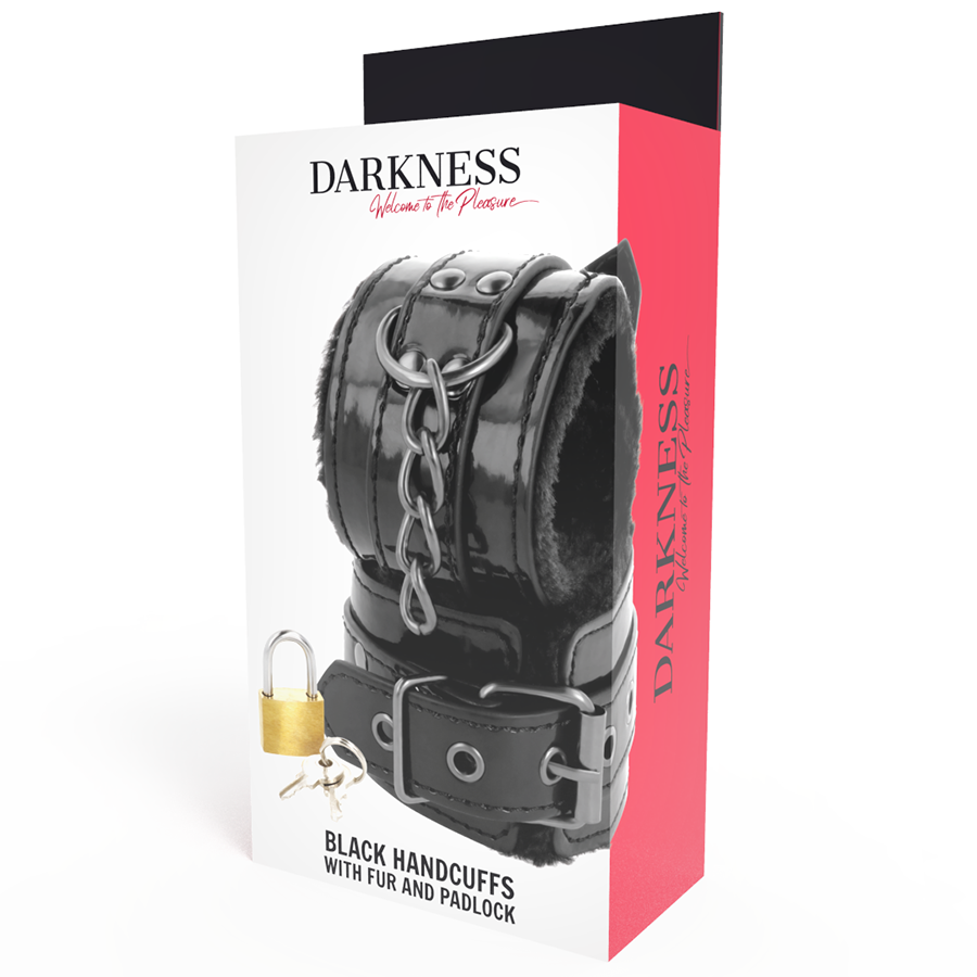 Darkness Bondage-Cătușe Reglabile din Piele Neagră cu Lacăt 2 img 79017 7da731ecebcf18db211227484e38538a 1