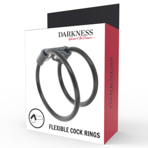 Darkness Sensations-Inel Penian Dublu Flexibil-Piele Ecologica 8 Darkness Sensations-Inel Penian Dublu Flexibil-Piele Ecologica - imagine 4