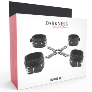 Darkness Bondage-Cătușe din Piele pentru Mâini și Picioare Negre - imagine 8