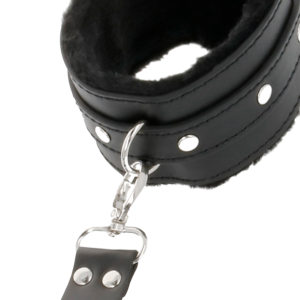 Darkness Bondage-Cătușe din Piele pentru Mâini și Picioare Negre - imagine 6