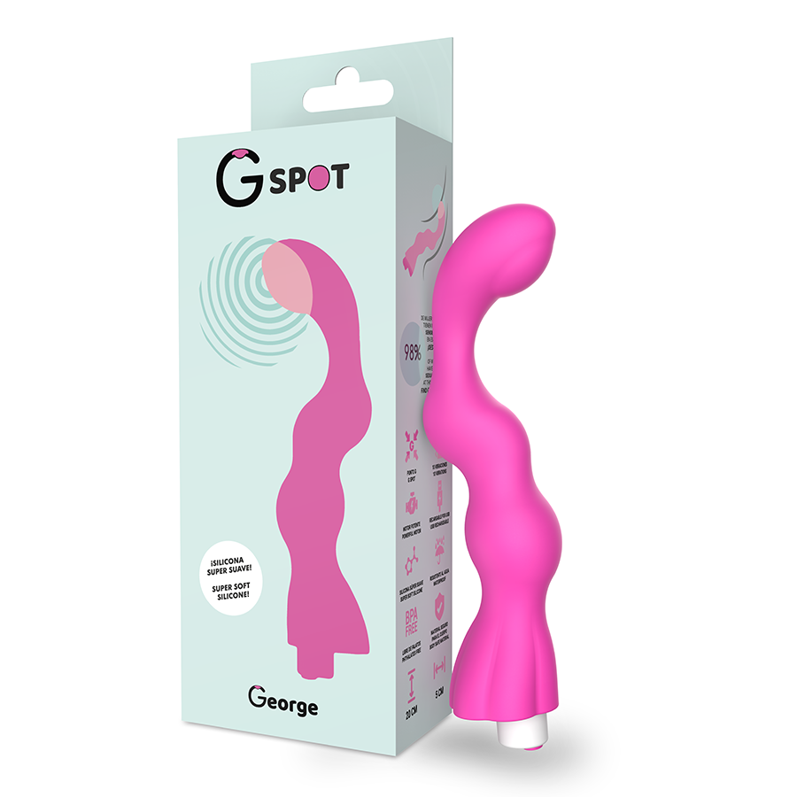 G-spot-George G-spot Vibrator Gum Pink-Silicon, 10 Trepte 1 img 79187 bf2368cc7fda65a3c49c97d564fa0bca 1