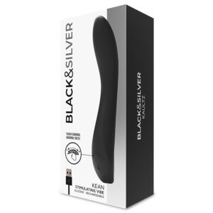 Black&silver-Kean Vibrator cu Touch Control-Silicon, 10 Trepte 18 Black&silver-Kean Vibrator cu Touch Control-Silicon, 10 Trepte - imagine 8
