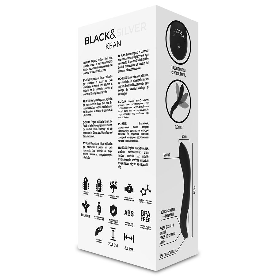 Black&silver-Kean Vibrator cu Touch Control-Silicon, 10 Trepte 10 img 79389 1e7ee6bcdbe61185e4c2c80cf3a87d37 1