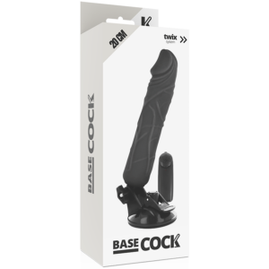 Basecock-Vibrator Realist Telecomandă 20cm, Natural/Negru-TPE 8 Basecock-Vibrator Realist Telecomandă 20cm, Natural/Negru-TPE - imagine 4