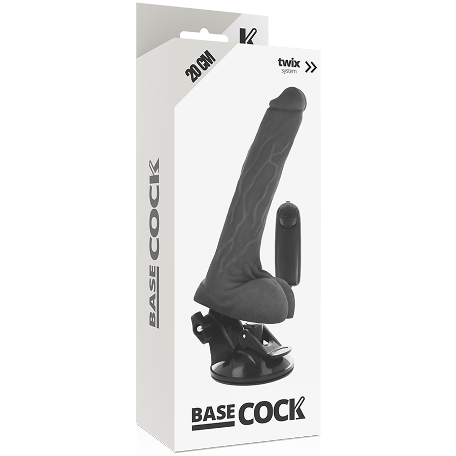 Basecock-Vibrator Realistic cu Telecomandă cu Fir și Testicule 3 img 80149 9528474ce011f48d365fd34b872103d9 1