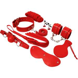 Experience-Kit Bdsm Fetiș Red Series-Piele Ecologica - imagine 3