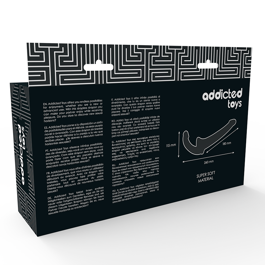 Addicted Toys-Dildo fără Ham Curbat cu Inserție G-spot · Strapon & Harness (imaginea 6)
