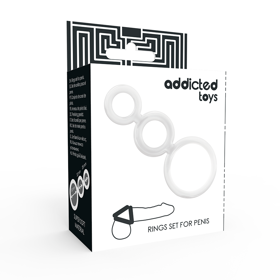 Addicted Toys - Set Inele pentru Penis Transparent 4 img 82308 931682af0d916e20680ffb5b06b21a31 1