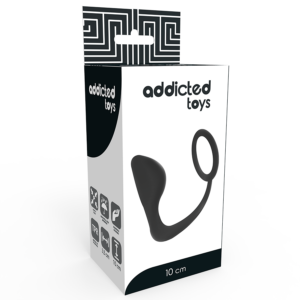 Addicted Toys - Dop Anal cu Inel Penian Negru - imagine 4