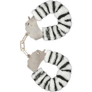 Toyjoy-Manșete Bondage Pufoase Zebra-Metal 3 Toyjoy-Manșete Bondage Pufoase Zebra-Metal - imagine 1