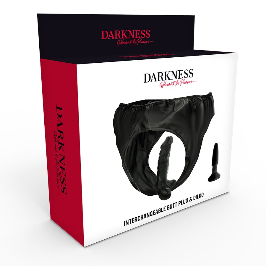 Darkness Sensations-Chilot cu Plug si Dildo 3 img 83900 9ee9fd537dfff775a2b4b25d2c61df46 1