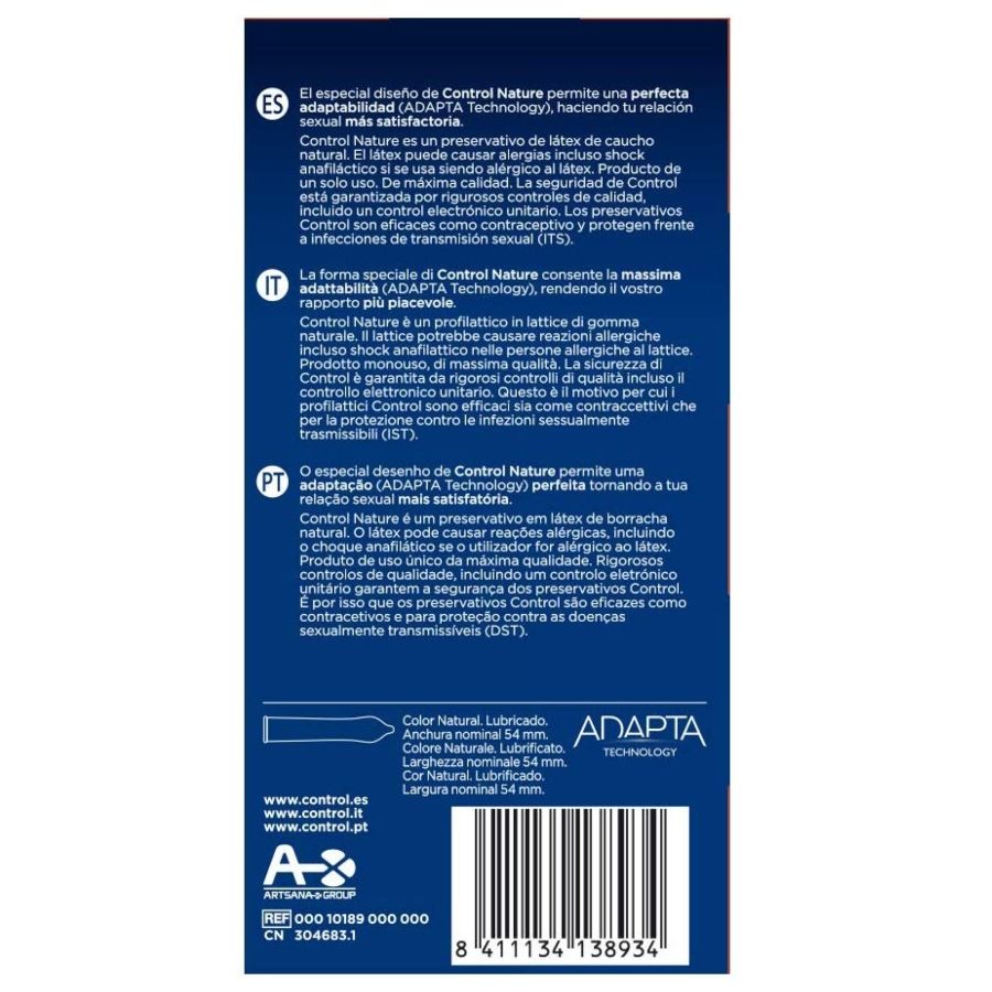 Control Condoms-Adapta Nature Prezervative 24 Bucăți-Latex 2 img 84189 355774e9d44342883dbfe5387201e31d 1