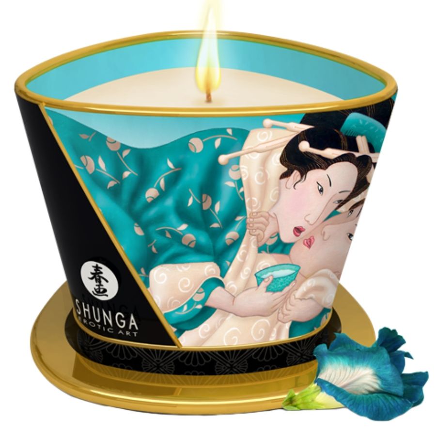 Shunga Candles-Island Blossoms Lumânare de Masaj 170 ml 1 img 84225 d66eb4b6b71dc16c299506ec443aa20f 1
