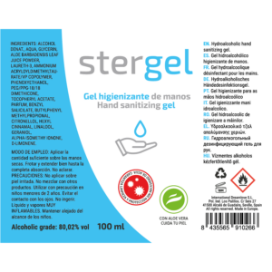 Stergel - Gel Hidroalcoolic Dezinfectant pentru Mâini Aloe Vera 100ml - imagine 3