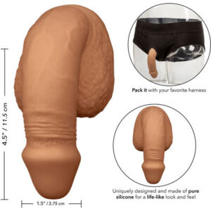 Calexotics-Penis Packer din Silicon 12.75 cm Caramel-Waterproof - imagine 4