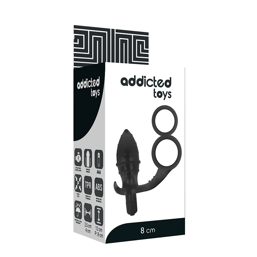Addicted Toys-Plug Anal cu Dublu Inel Negru-TPR 5 img 89024 d5aaa4a7aed86400a1676249c3f0cbd8 1