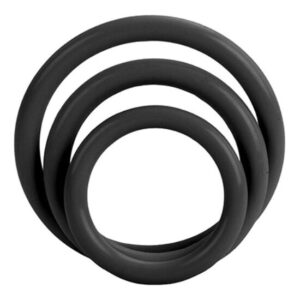 Calexotics-Tri-rings Negru-Silicon 3 Calexotics-Tri-rings Negru-Silicon - imagine 1