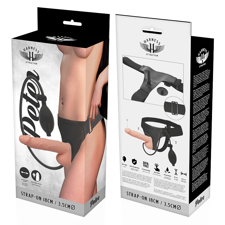 Harness Attraction-Rnes Peter cu Penis Gonflabil 18 cm -o- 3.5 cm 2 Harness Attraction-Rnes Peter cu Penis Gonflabil 18 cm -o- 3.5 cm · Strapon & Harness (imaginea 2)