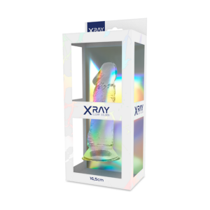 X Ray-Xray Clear Dildo Transparent 16.5 cm X 4 cm-Jelly, Ventuza - imagine 3