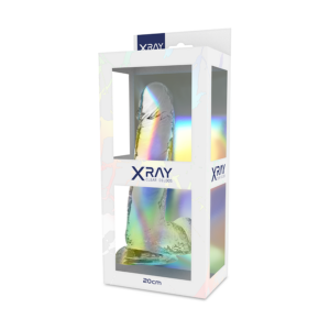 X Ray-Penis Transparent cu Testicule 20 cm -o- 4.5 cm-Jelly - imagine 4