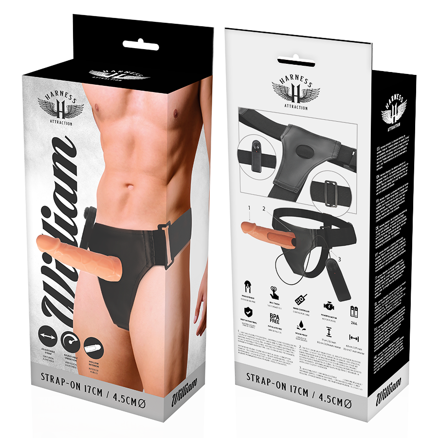 Harness Attraction-Willian Hollow Harness cu Vibrator 17 cm - Ø 3 Harness Attraction-Willian Hollow Harness cu Vibrator 17 cm - Ø · Inele & Mansoane Penis (imaginea 3)