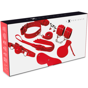 Experience-Kit Bdsm Fetiș Red Series-Piele Ecologica - imagine 4