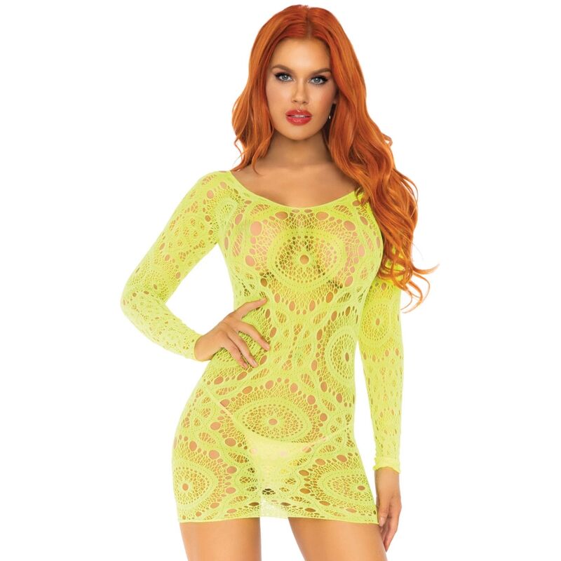 Leg Avenue Dresses-Rochie Mini din Dantelă Crochet cu Mâneci 2 Leg Avenue Dresses-Rochie Mini din Dantelă Crochet cu Mâneci · Lenjerie Spicy & Bodystocking (imaginea 2)