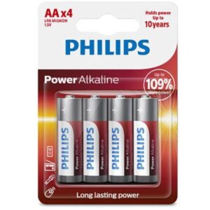 Phillips-Baterie Alkalină Power Aa LR6, Set 4 Bucăți