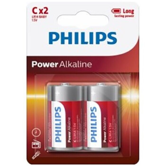 Phillips-Power Batteries Pilă C LR14 Pack 2