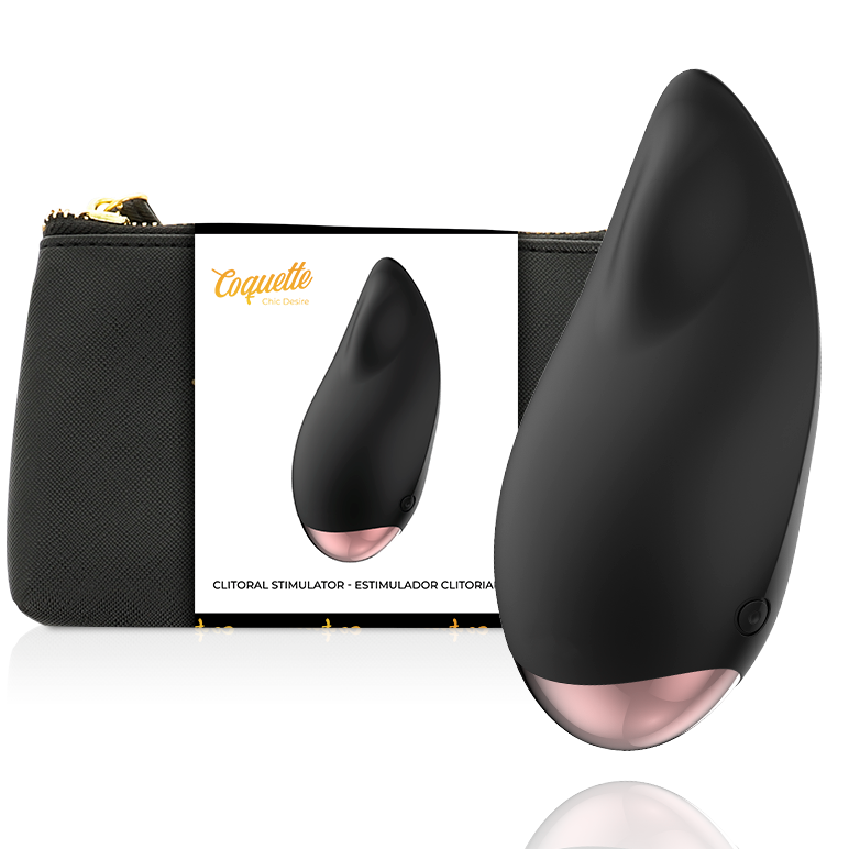Coquette Toys-Stimulator Clitoral Negru/Auriu Drop-Silicon, 10 Trepte 1 Coquette Toys-Stimulator Clitoral Negru/Auriu Drop-Silicon, 10 Trepte — COQUETTE CHIC DESIRE · Vibratoare