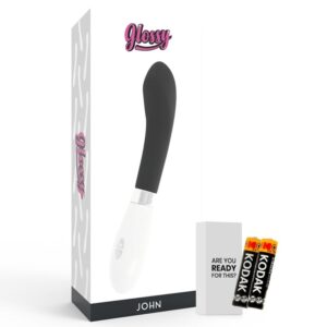 Glossy-John Vibrator Black-Silicon, 10 Trepte, Waterproof - imagine 6