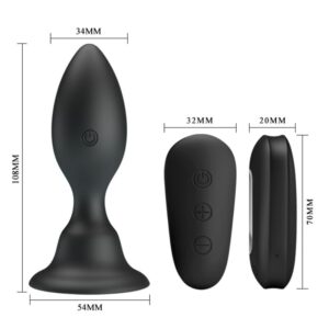 Mr Play-Plug Anal Vibrator cu Telecomandă Negru-Silicon, 12 Trepte 14 Mr Play-Plug Anal Vibrator cu Telecomandă Negru-Silicon, 12 Trepte - imagine 5