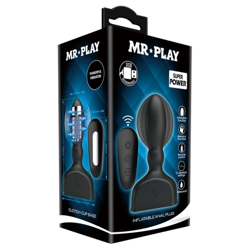 Mr Play-Dop Anal Inflabil Negru cu Telecomandă Wireless-12 Trepte 6 img 93375 f005ab4c9516ffe6c46196a587db6671 1