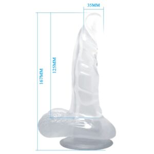 Baile Dildos-Dildo Realist cu Ventuză și Testicule 16.7 cm - imagine 6